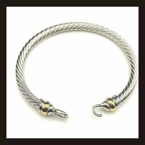 David Yurman 5mm Hook Buckle Classic Sterling Silver Bracelet